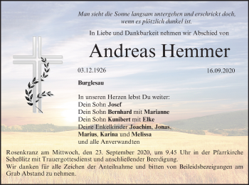Anzeige von Andreas Hemmer von MGO