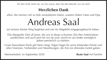 Anzeige von Andreas Saal von MGO