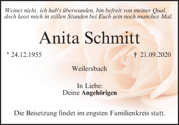 Anzeige von Anita Schmitt von MGO