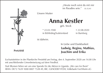 Anzeige von Anna Kestler von MGO