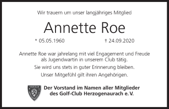 Anzeige von Annette Roe von MGO