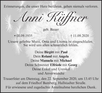 Anzeige von Anni Küffner von MGO