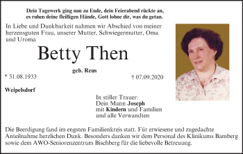 Anzeige von Betty Then von MGO