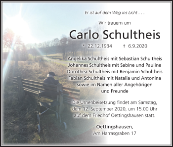 Anzeige von Carlo Schultheis von MGO