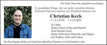 Anzeige von Christian Keck von MGO