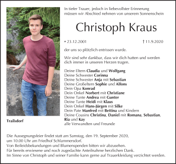 Anzeige von Christoph Kraus von MGO