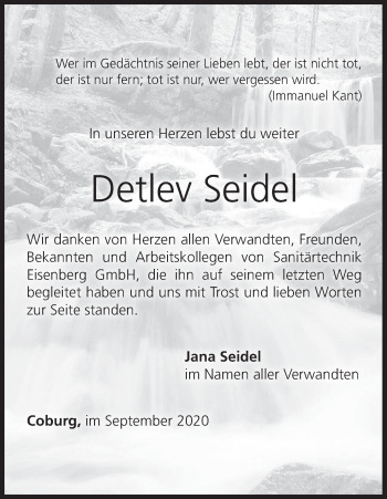 Anzeige von Detlev Seidel von MGO