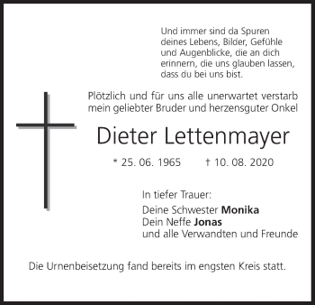 Anzeige von Dieter Lettenmayer von MGO