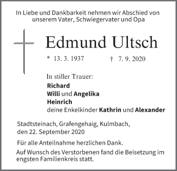 Anzeige von Edmund Ultsch von MGO