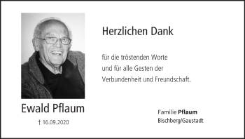 Anzeige von Ewald Pflaum von MGO