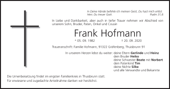 Anzeige von Frank Hofmann von MGO