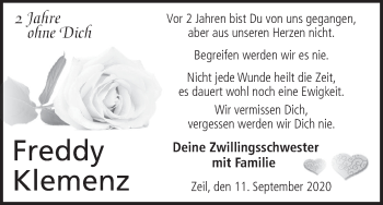 Anzeige von Freddy Klemenz von MGO