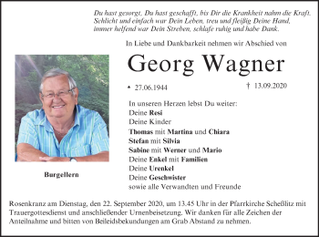 Anzeige von Georg Wagner von MGO