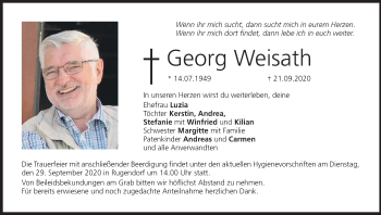 Anzeige von Georg Weisath von MGO