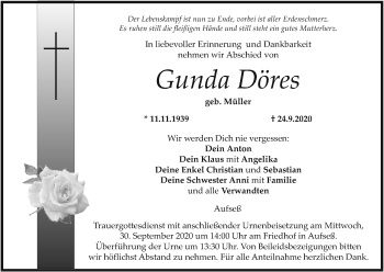 Anzeige von Gunda Döres von MGO