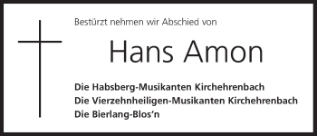 Anzeige von Hans Amon von MGO