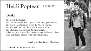 Anzeige von Heidi Poptean von MGO