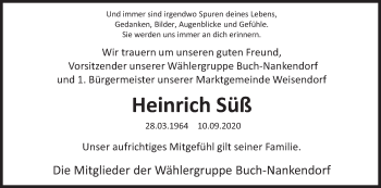 Anzeige von Heinrich Süß von MGO