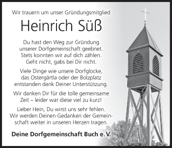 Anzeige von Heinrich Süß von MGO