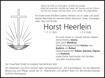 Anzeige von Horst Heerlein von MGO