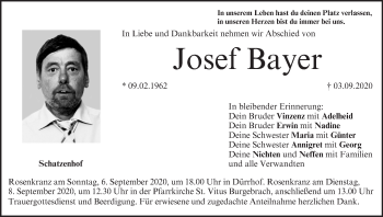 Anzeige von Josef Bayer von MGO