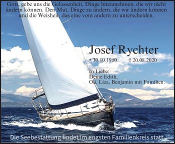 Anzeige von Josef Rychter von MGO