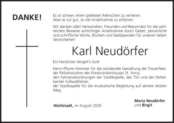 Anzeige von Karl Neudörfer von MGO