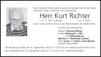 Anzeige von Kurt Richter von MGO