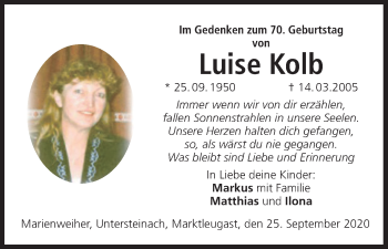 Anzeige von Luise Kolb von MGO