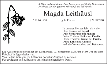 Anzeige von Magda Leithäusl von MGO