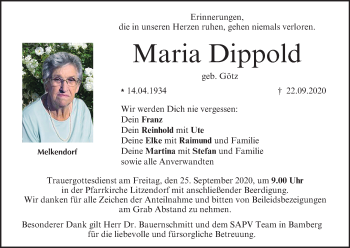 Anzeige von Maria Dippold von MGO
