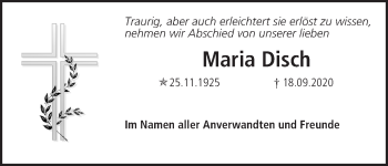 Anzeige von Maria Disch von MGO