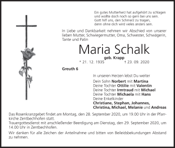 Anzeige von Maria Schalk von MGO
