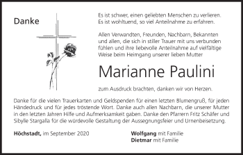 Anzeige von Marianne Paulini von MGO