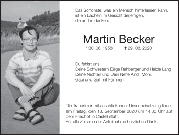 Anzeige von Martin Becker von MGO