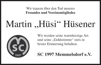 Anzeige von Martin  Hüsener von MGO
