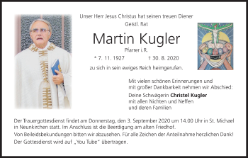Anzeige von Martin Kugler von MGO