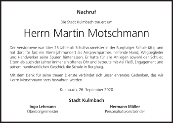 Anzeige von Martin Motschmann von MGO