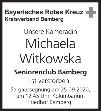 Anzeige von Michaela Witkowska von MGO