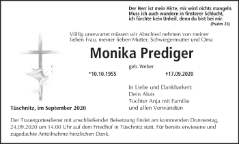 Anzeige von Monika Prediger von MGO