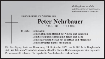 Anzeige von Peter Nehrbauer von MGO