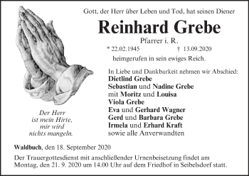 Anzeige von Reinhard Grebe von MGO