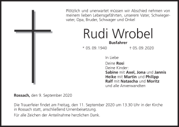 Anzeige von Rudi Wrobel von MGO