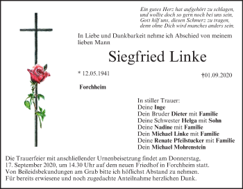 Anzeige von Siegfried Linke von MGO
