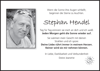 Anzeige von Stephan Hendel von MGO