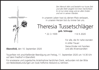 Anzeige von Theresia Tussetschläger von MGO