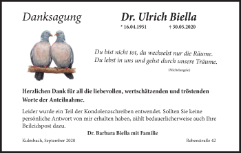 Anzeige von Ulrich Biella von MGO