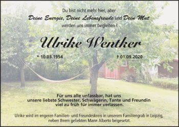 Anzeige von Ulrike Wentker von MGO