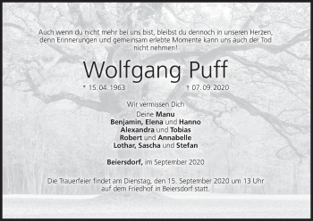 Anzeige von Wolfgang Puff von MGO