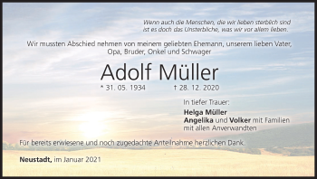 Anzeige von Adolf Müller von MGO